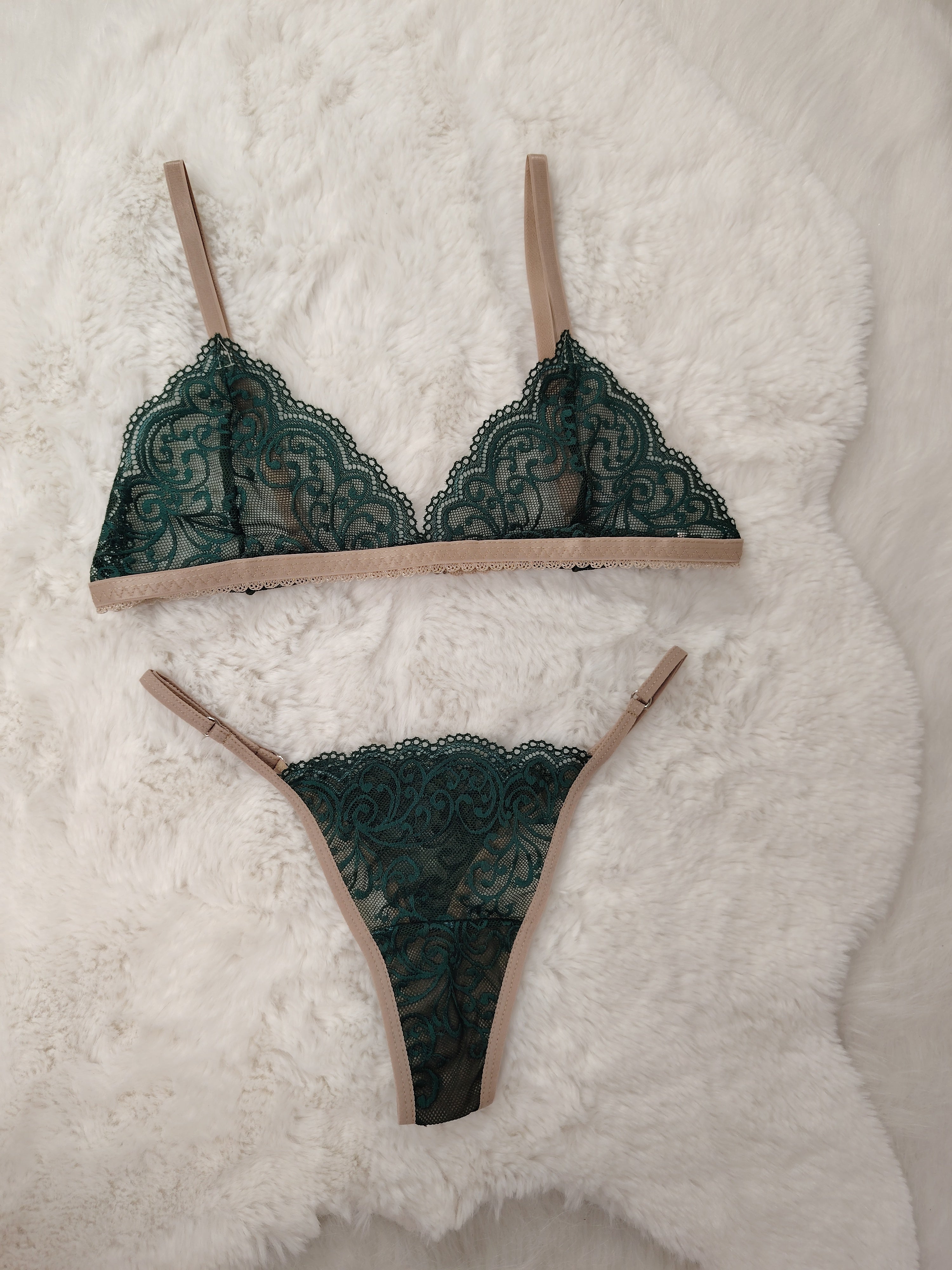 SALE Conjunto Encaje Verde