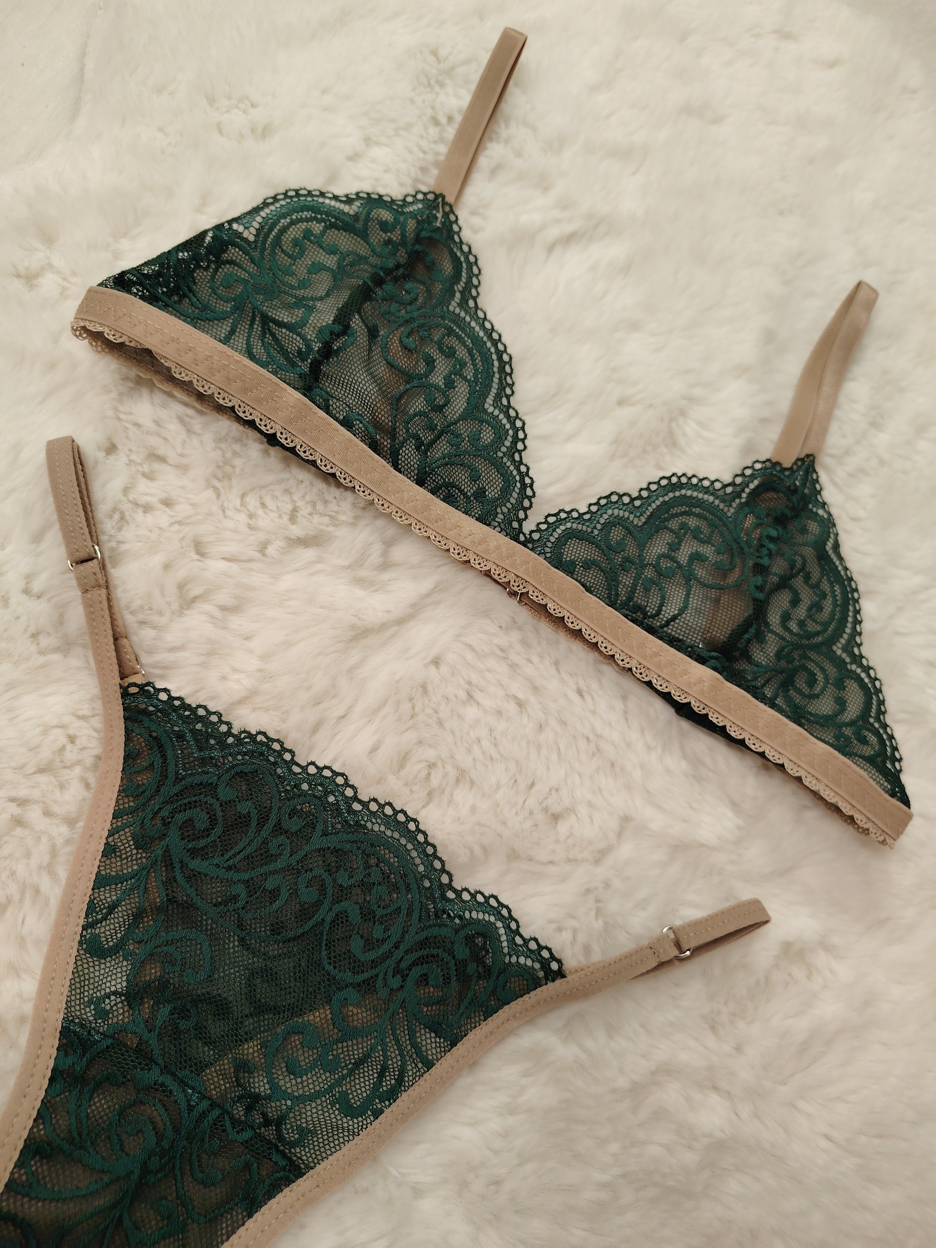SALE Conjunto Encaje Verde