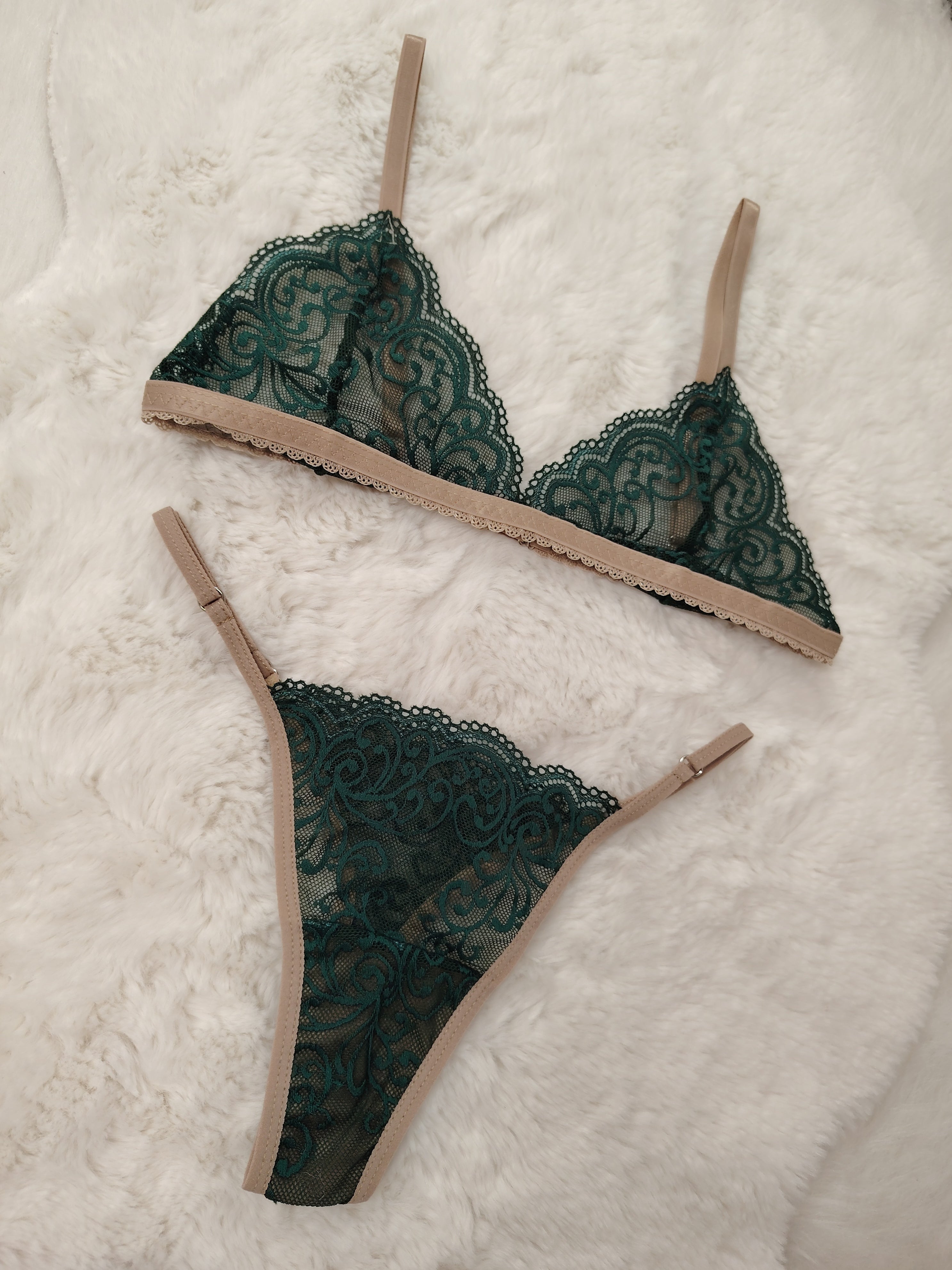 SALE Conjunto Encaje Verde