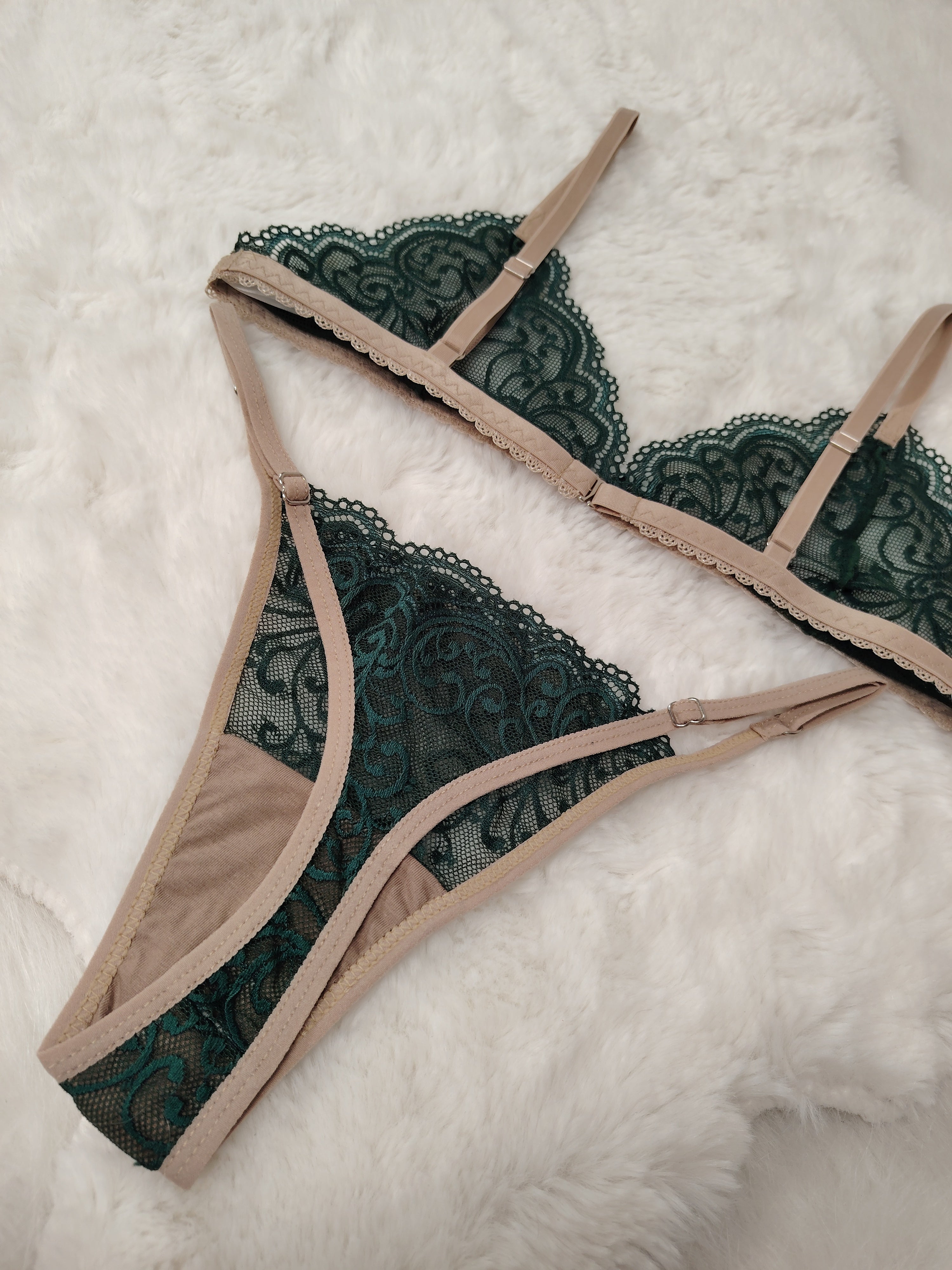 SALE Conjunto Encaje Verde