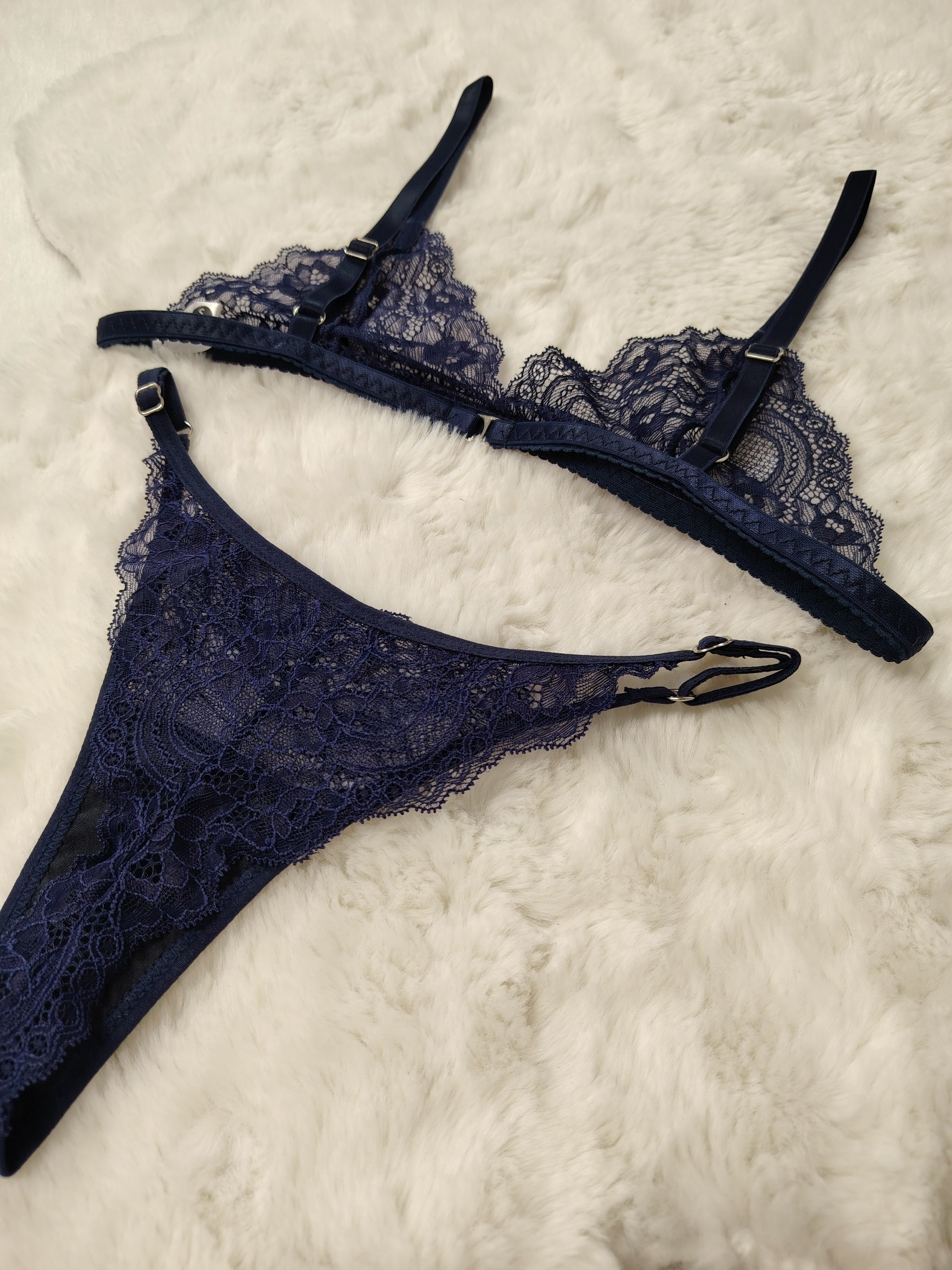 SALE Conjunto Encaje Azul