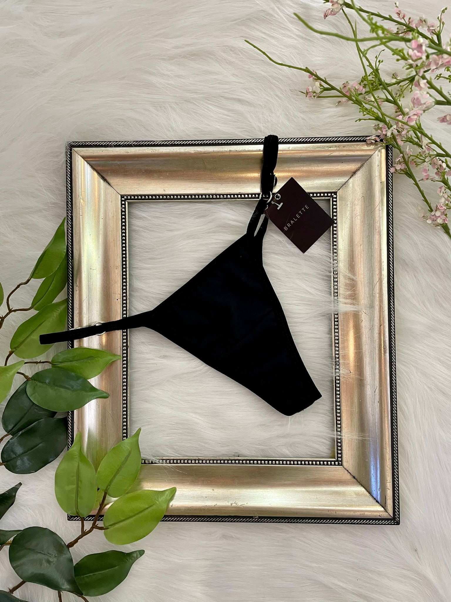 Microtanga de Algodón Negro