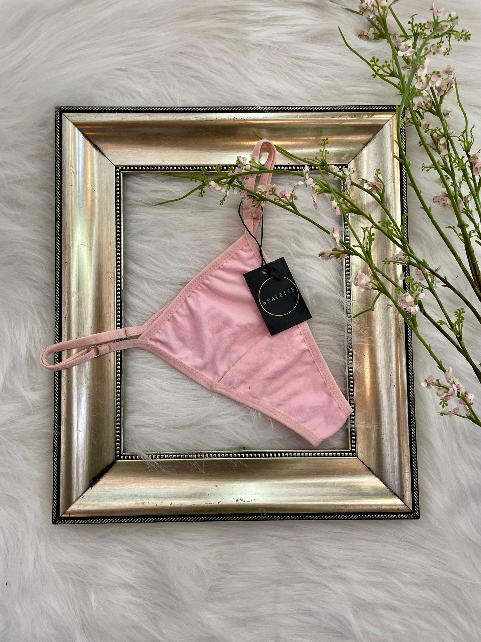 Microtanga de Algodón Rosa