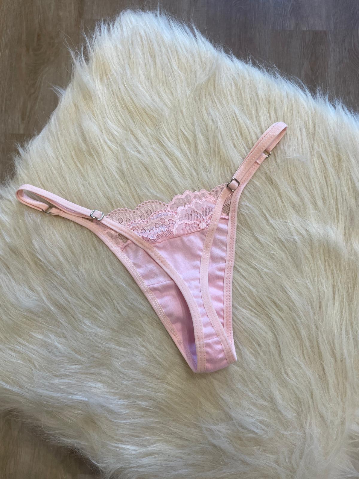 Tanga Cancer de Algodón Rosa